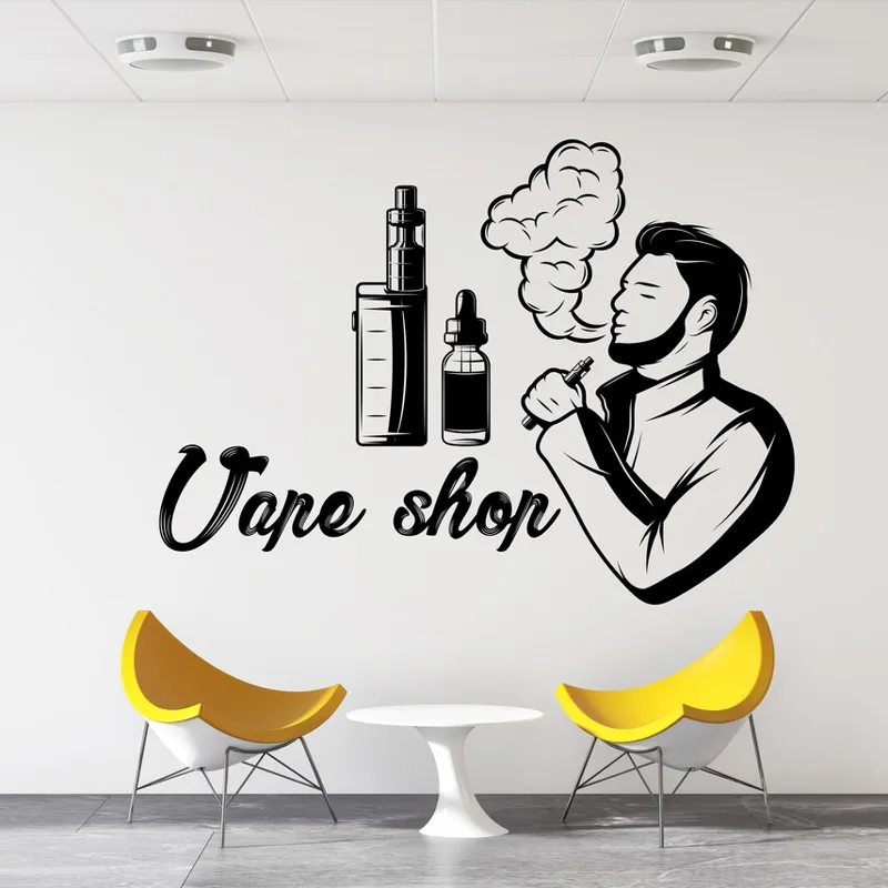 Vaping Store - Vape Shop Wall Decal Window Sticker