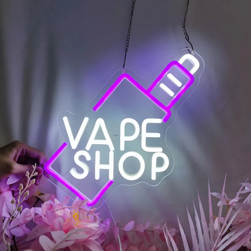 Vaping Shop - VAPE Shop Insegna al neon a