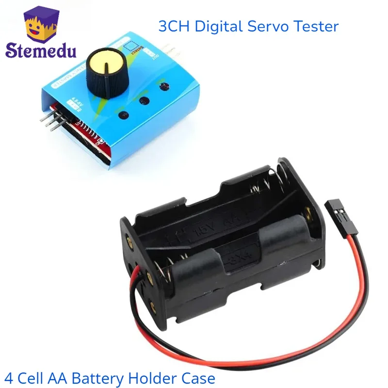 Battery Case Storage - Servo tester digitale 3CH Controller di