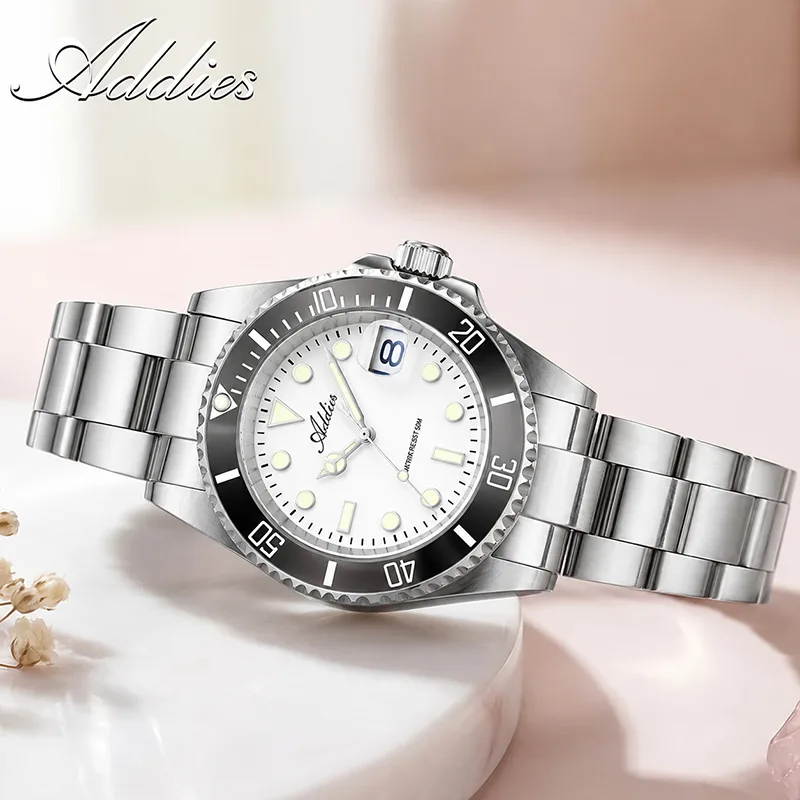 Battery Case Storage - ADDIES Orologio da Donna Impermeabile 36mm