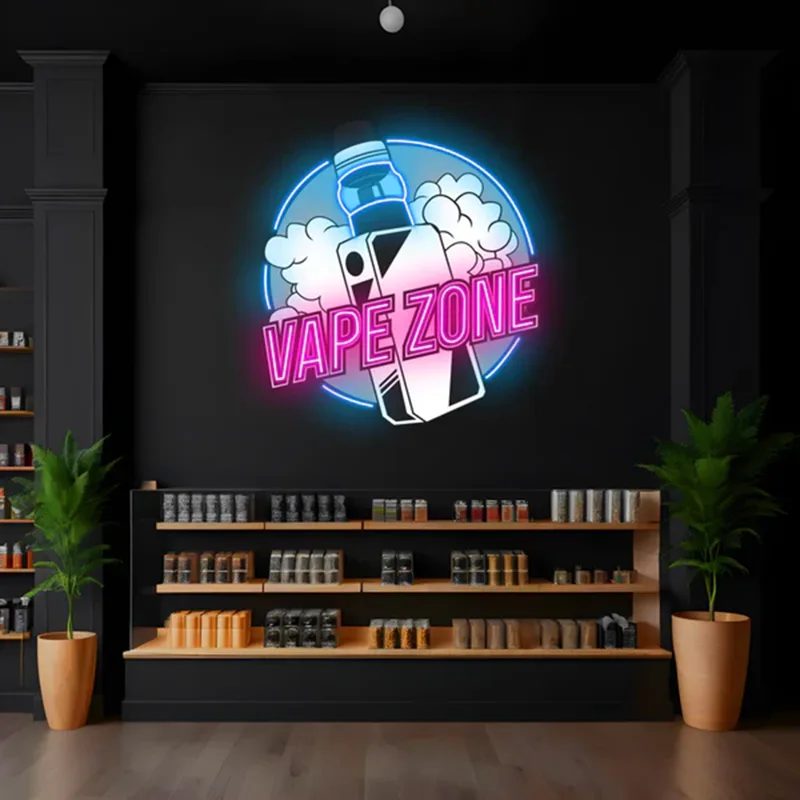 Vaping Store - Insegna al neon per sigaretta Vape,