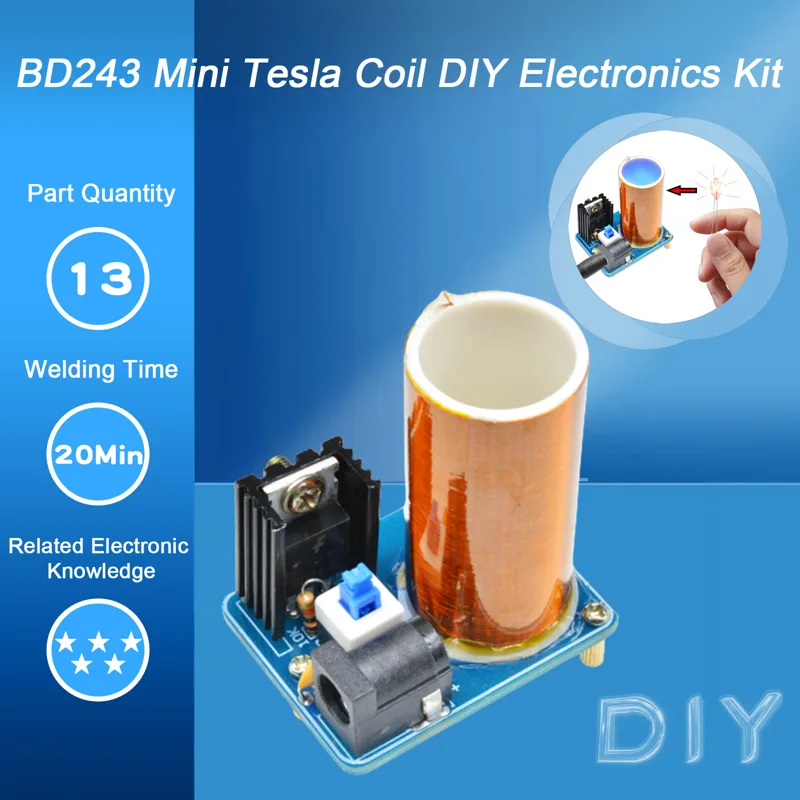 Coil Building Kit - BD243 Mini kit bobina Tesla Puntelli