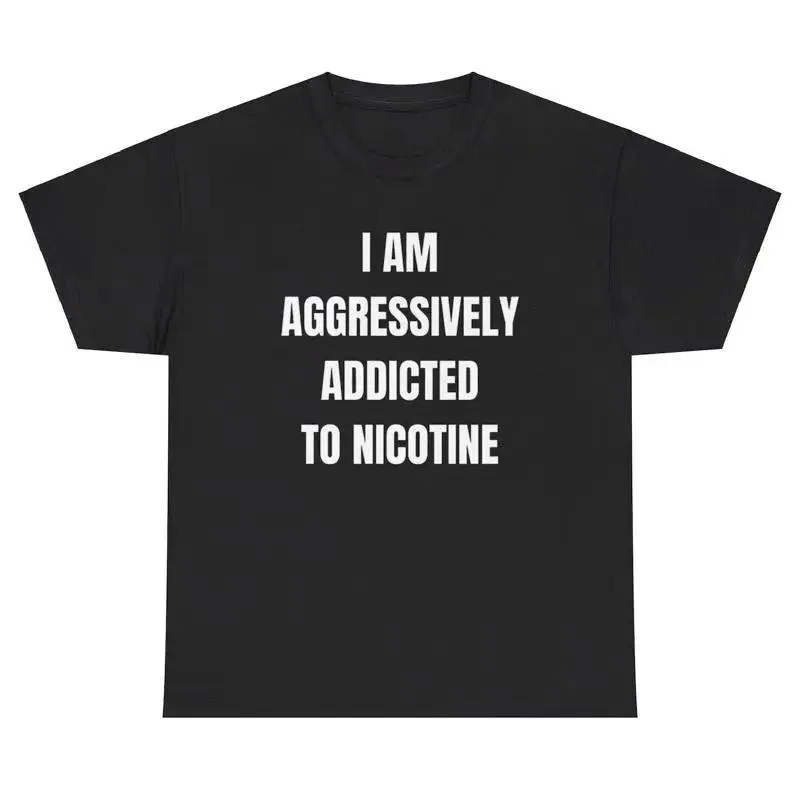 Vaping Addict - Maglietta divertente con stampa: Sono aggressivamente