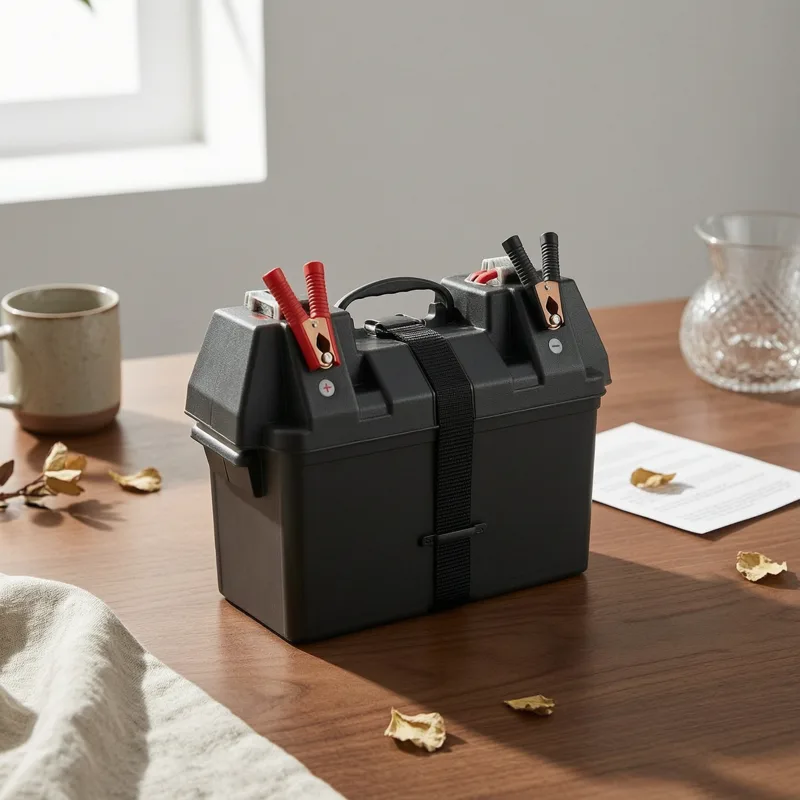 Battery Case Storage - Scatola Portabatterie con Terminali, Custodia Multifunzione