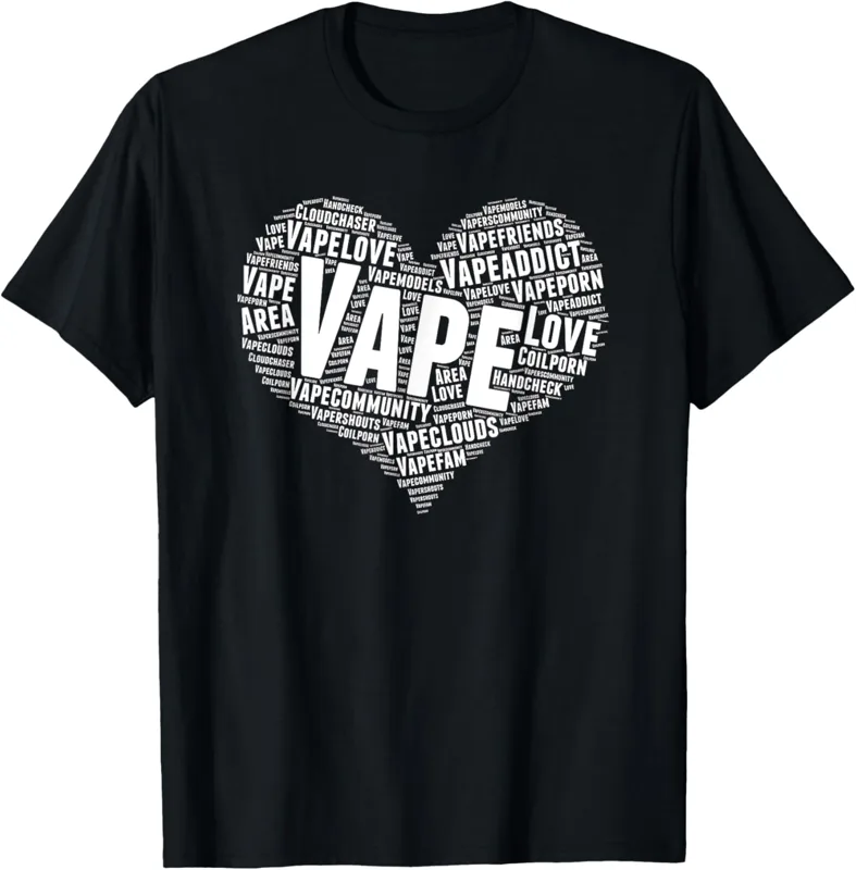 Vaping Shop - Vape Heart Word Cloud Graphic Tee