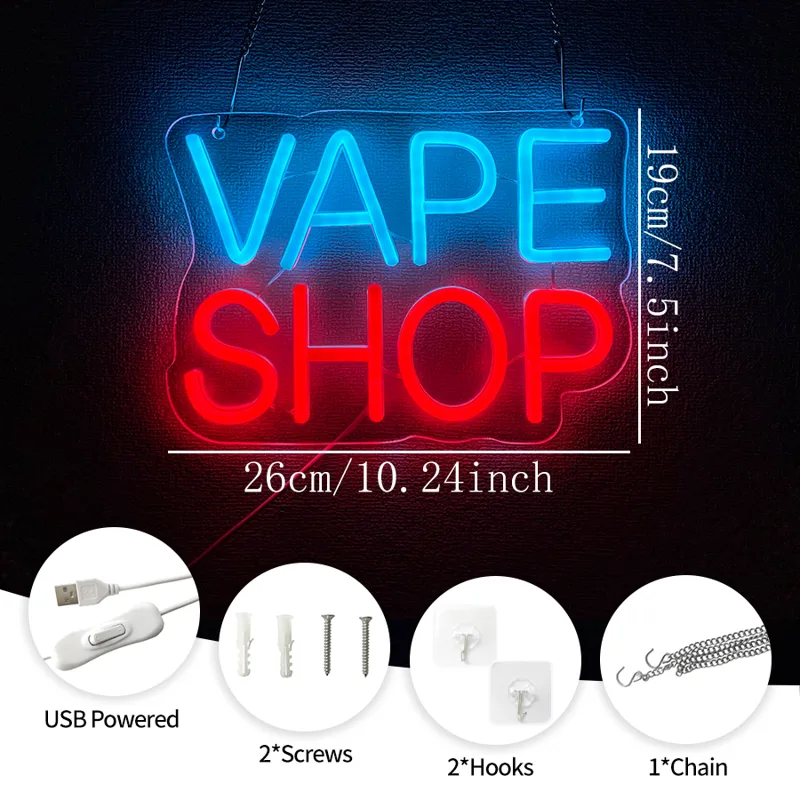 Vape Shop Insegna al neon per  - Vaping Shop recensione e prezzo